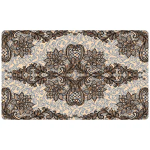 پادری مدل سه لایه رویه مخمل طرح فرش کد 1300 سایز 75x45 سانتی متر