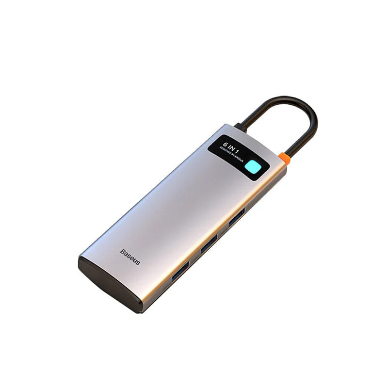 هاب 6 پورت USB-C بیسوس مدل WKWG030213