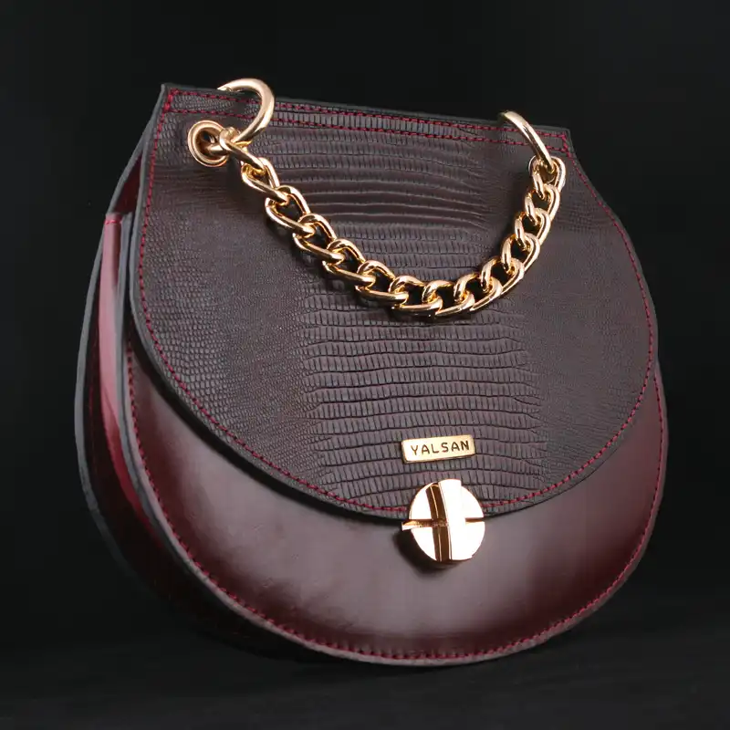 کیف دوشی زنانه چرم یلسان مدل دلاریس کد DLR-005-GLGP