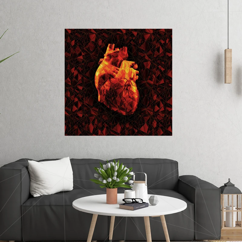 تابلو شاسی مدل geometric heart کد 605