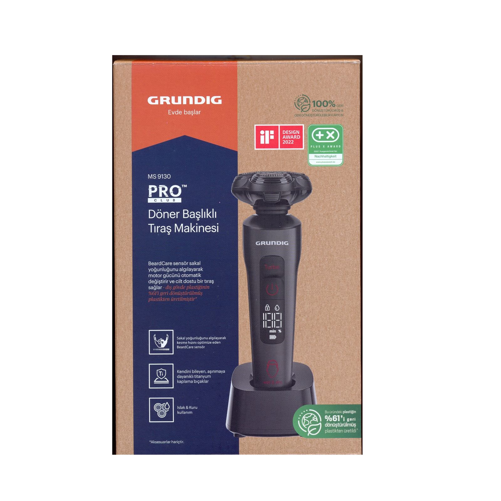 ماشین اصلاح موی صورت گروندیگ مدل MS 9130، اصلاح به صورت صفر زن، استفاده به صورت خشک و مرطوب، مقاوم در برابر آب، منبع انرژی برق و باتری، تکنولوژی اصلاح به صورت برش چرخشی، مدت زمان شارژ 120 دقیقه و مدت زمان استفاده پس از شارژ 70 دقیقه، به‌همراه استند شارژ 
 -  - 10
