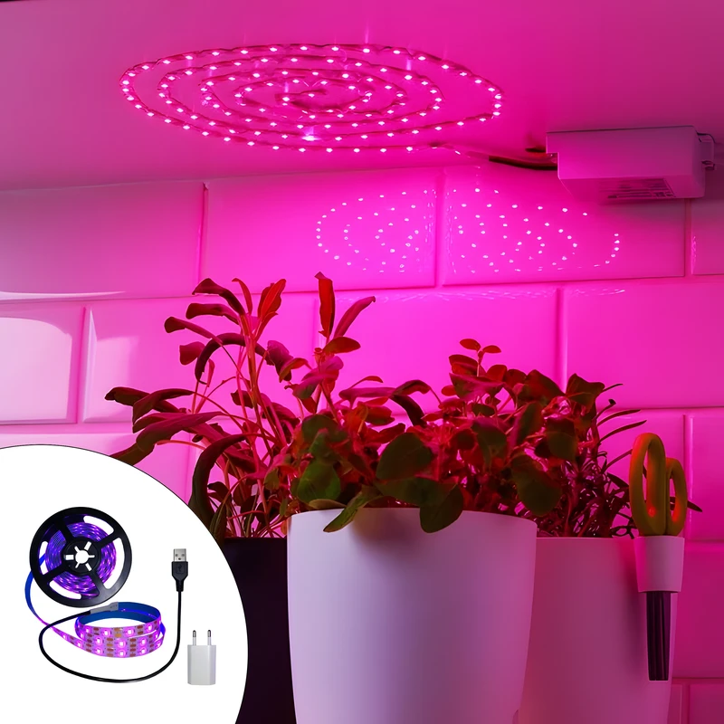 ریسه ال ای دی رشد گیاه 36 وات لومینوس مدل فول طیف و اسپکتروم کد USB طول 2 متر