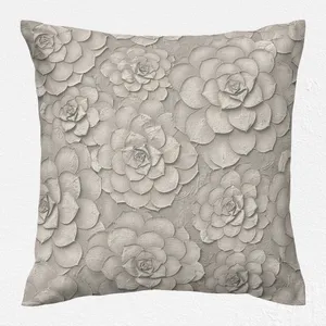 کاور کوسن مدل گل سه بعدی دورو طرح دار کد10175