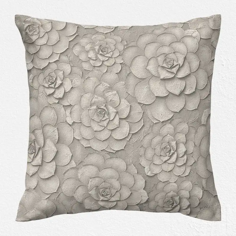 کاور کوسن مدل گل سه بعدی دورو طرح دار کد10175