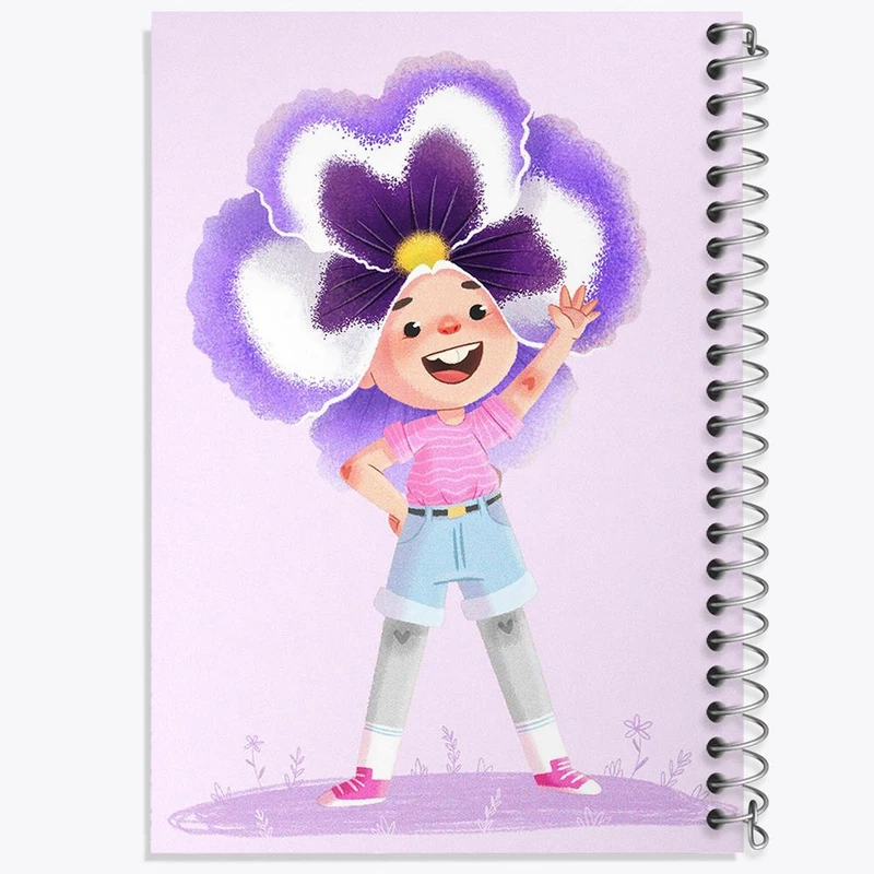 دفتر مشق 50 برگ خندالو مدل دخترانه فانتزی کد 25724