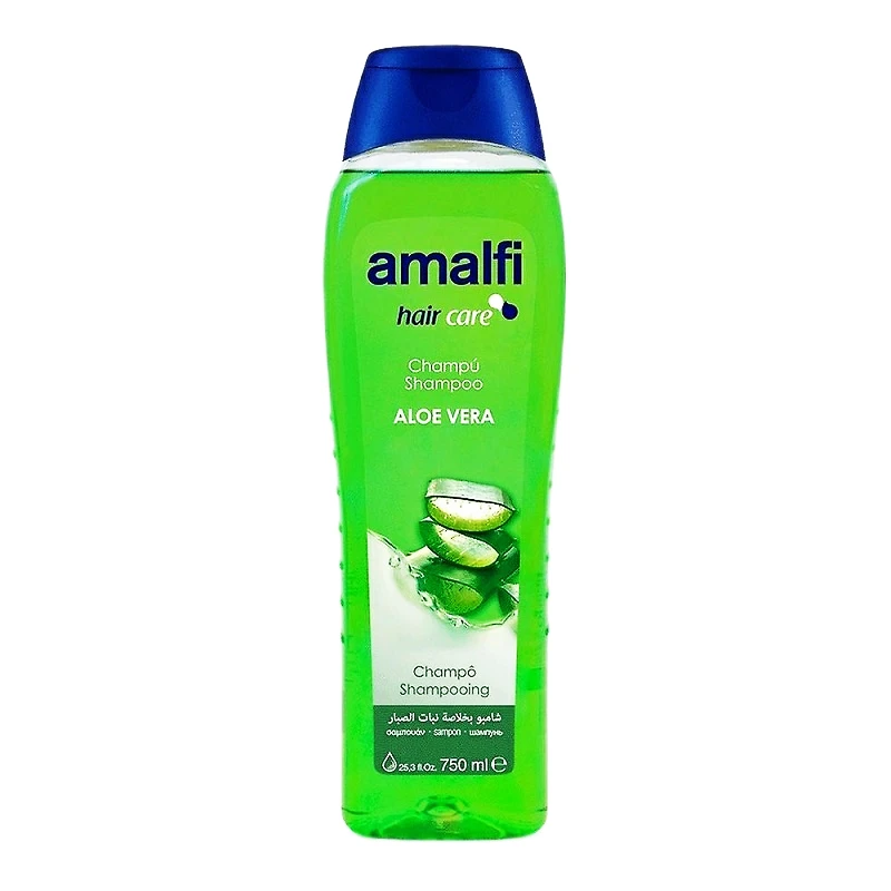 شامپو مو آمالفی مدل + ALOE VERA حجم 750 میلی لیتر