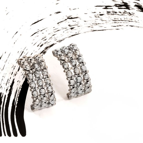 گوشواره میخی طلا 18 عیار زنانه ماوی گالری مدل نیمه البرناردو -  - 3