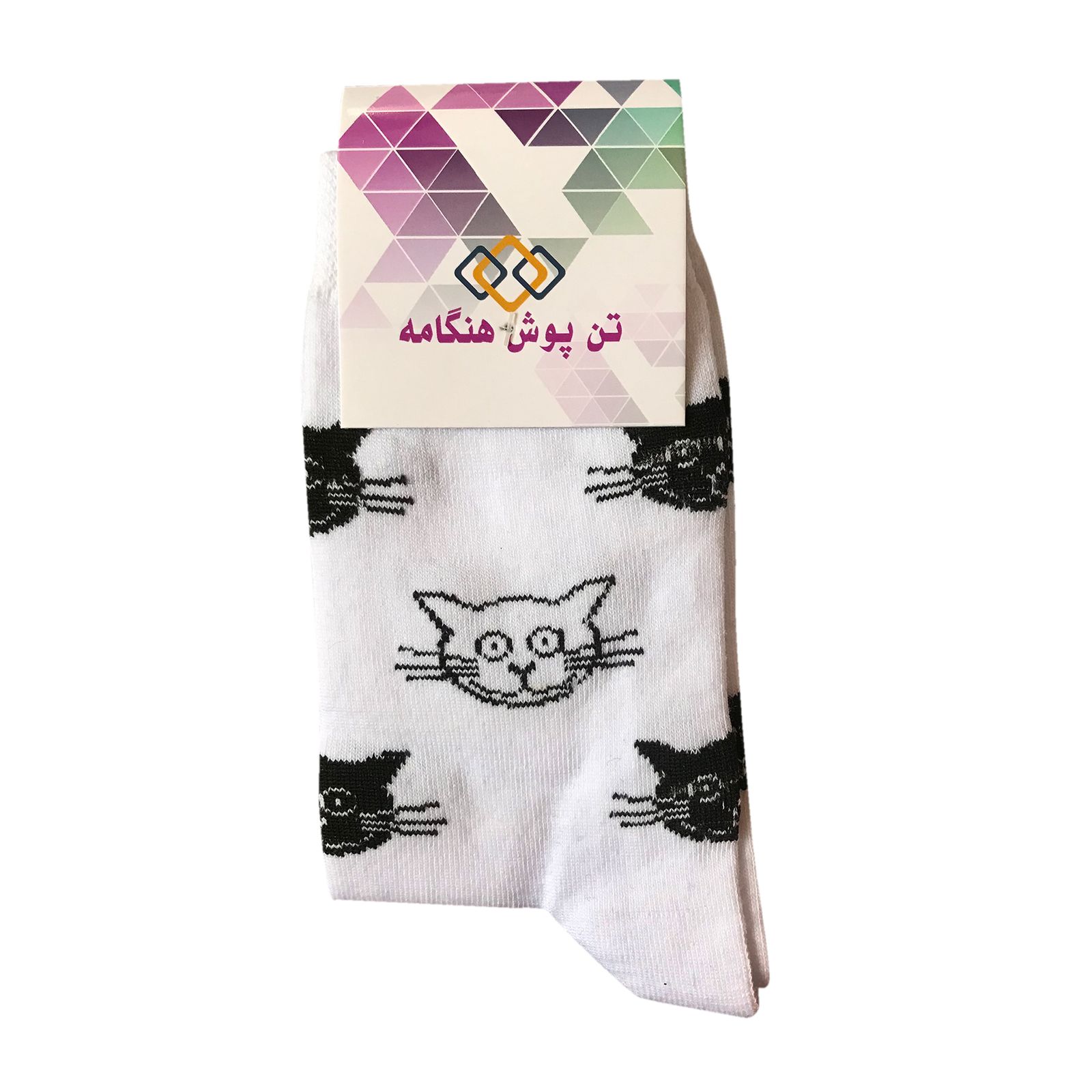 جوراب تن پوش هنگامه مدل گربه کد W-01 -  - 2
