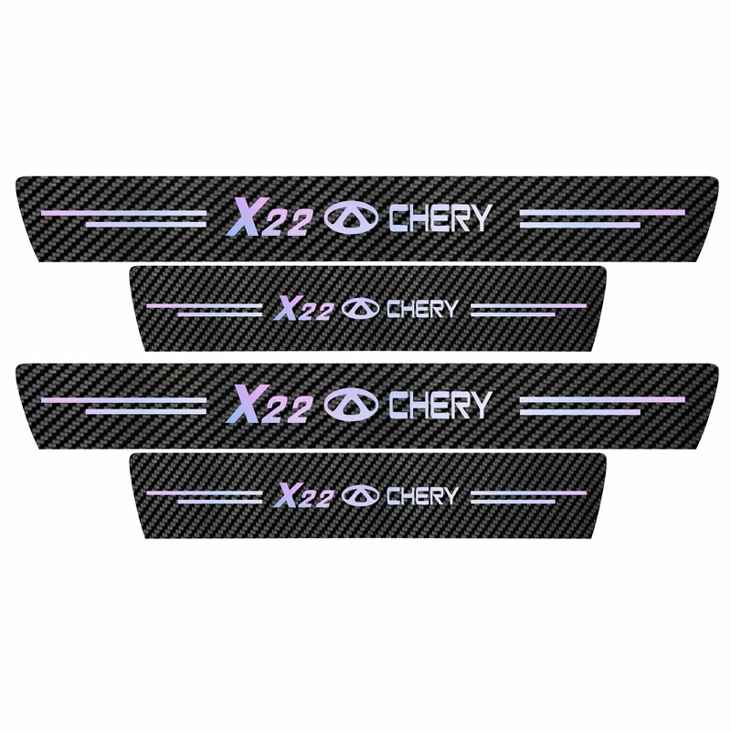 برچسب پارکابی خودرو سولگی مدل کربن کد J53 مناسب برای ایکس 22 چری بسته 4 عددی