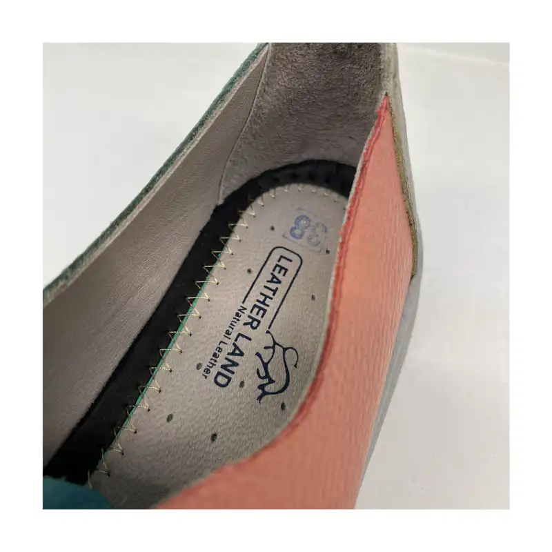 کفش روزمره زنانه سرزمین چرم کد 1472 رنگ طوسی