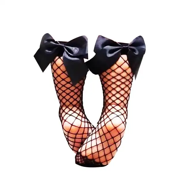 جوراب دخترانه مدل پاپیون کد SEMSU3 مجموعه سه عددی