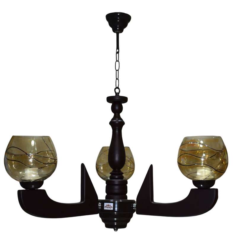 لوستر چوبینه 3 شعله کد C118/3