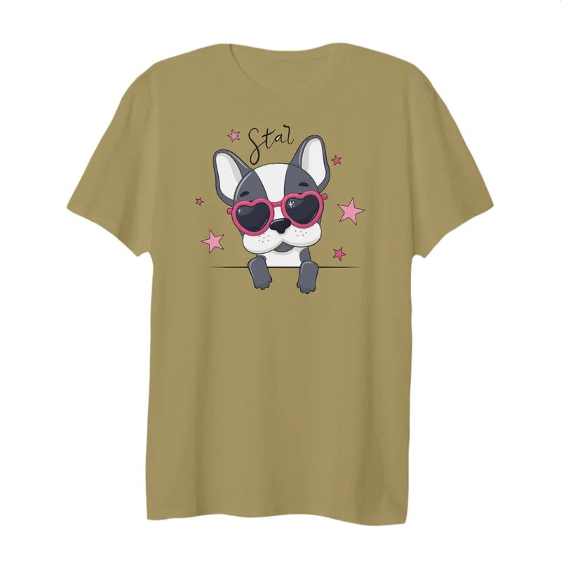 تی شرت لانگ زنانه مدل سگ کد ۱۳