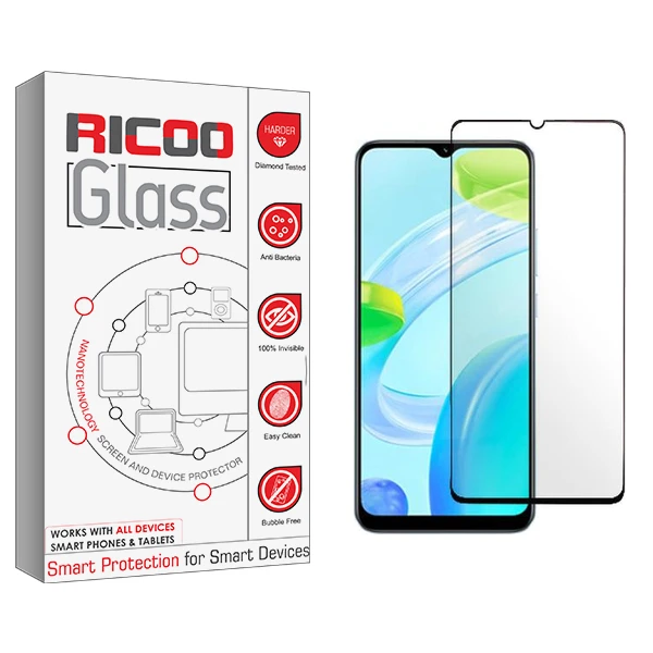 محافظ صفحه نمایش شیشه ای ریکو مدل RC مناسب برای گوشی موبایل ریلمی C30