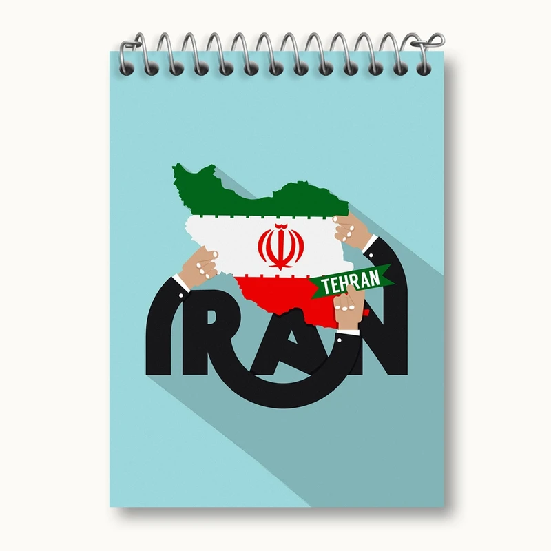 دفتر یادداشت 50 برگ خندالو مدل پرچم ایران کد 20512