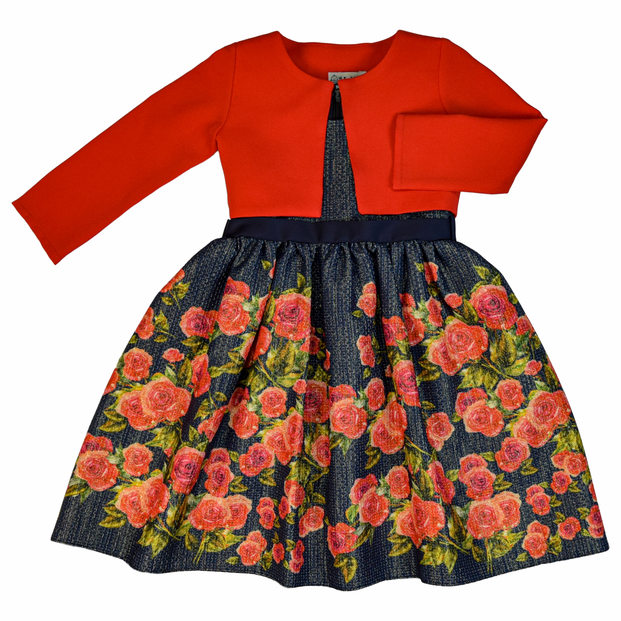 ست کت و پیراهن دخترانه ماي کيد مدل گل رز کد 3459