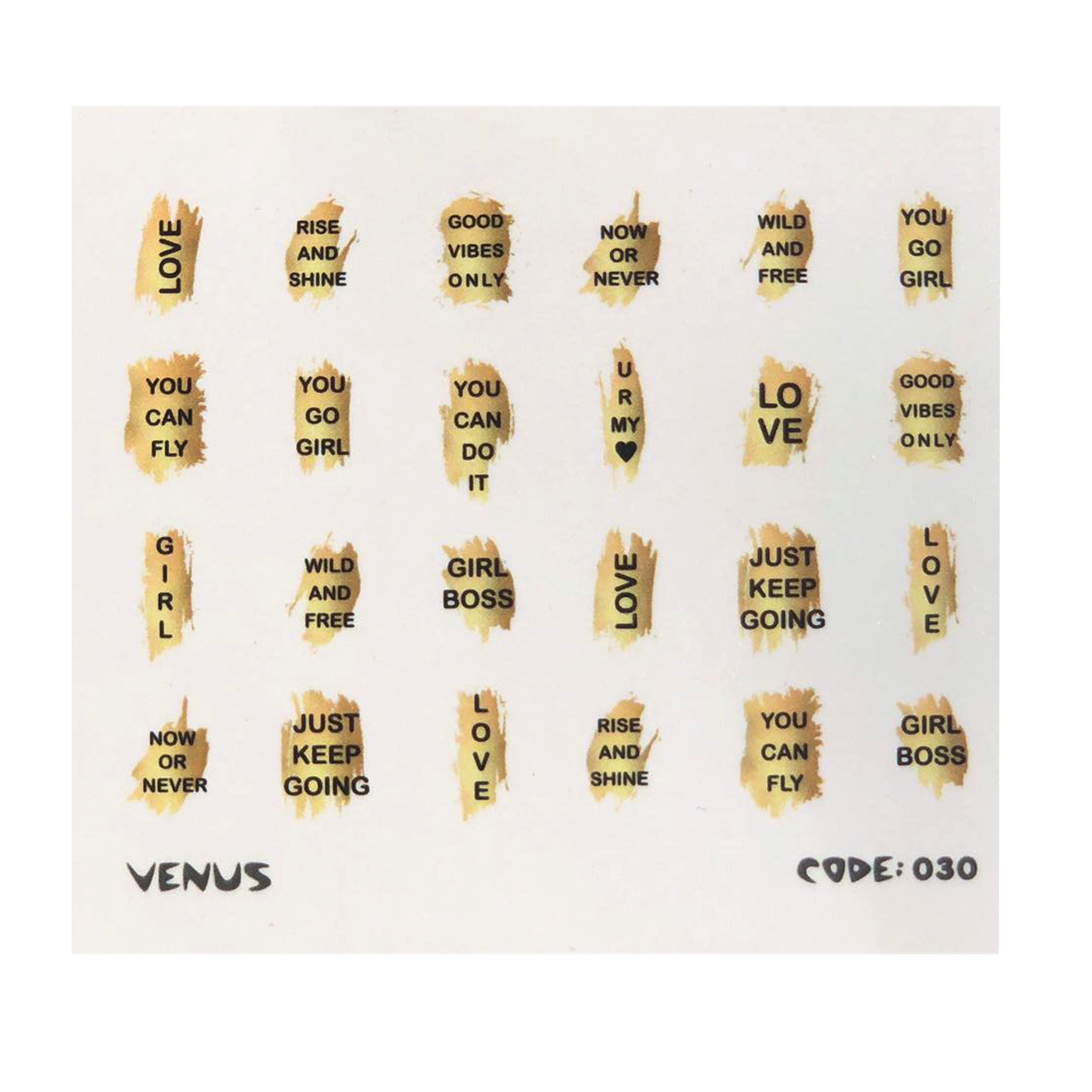 برچسب لنز ناخن مدل ونوس کد 030