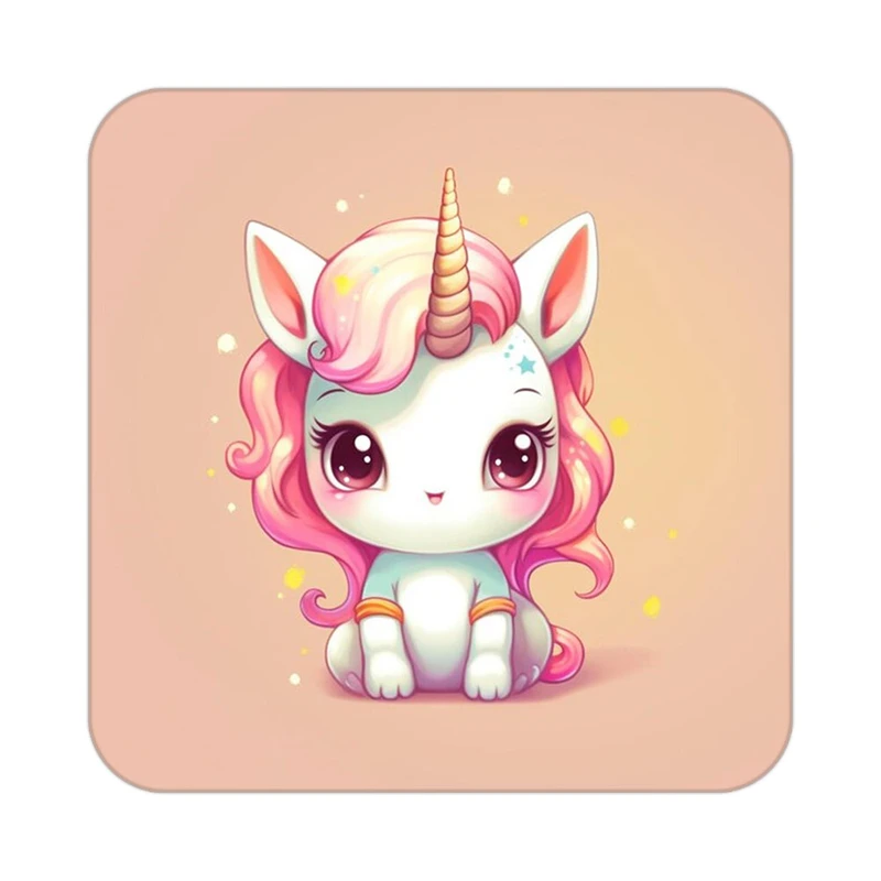 زیر لیوانی کاکتی طرح اسب تک شاخ و یونیکورن مدل mp29846