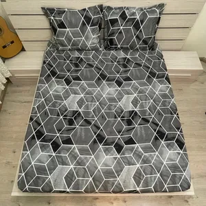 سرویس ملحفه طرح سنک کد 002 دو نفره سه تکه