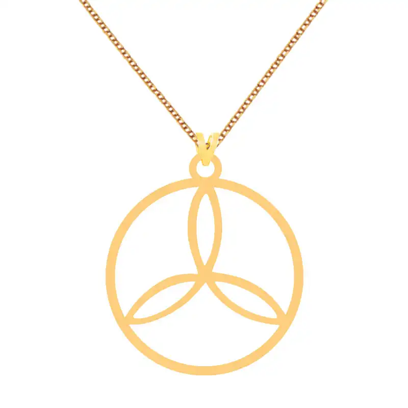 گردنبند طلا 18 عیار زنانه کرابو مدل شکل هندسیKr72825