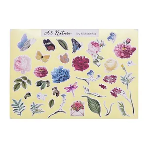 برچسب کاترینکا طرح برش خورده بولت ژورنال و اسکرپ بوک مدل A5 Nature