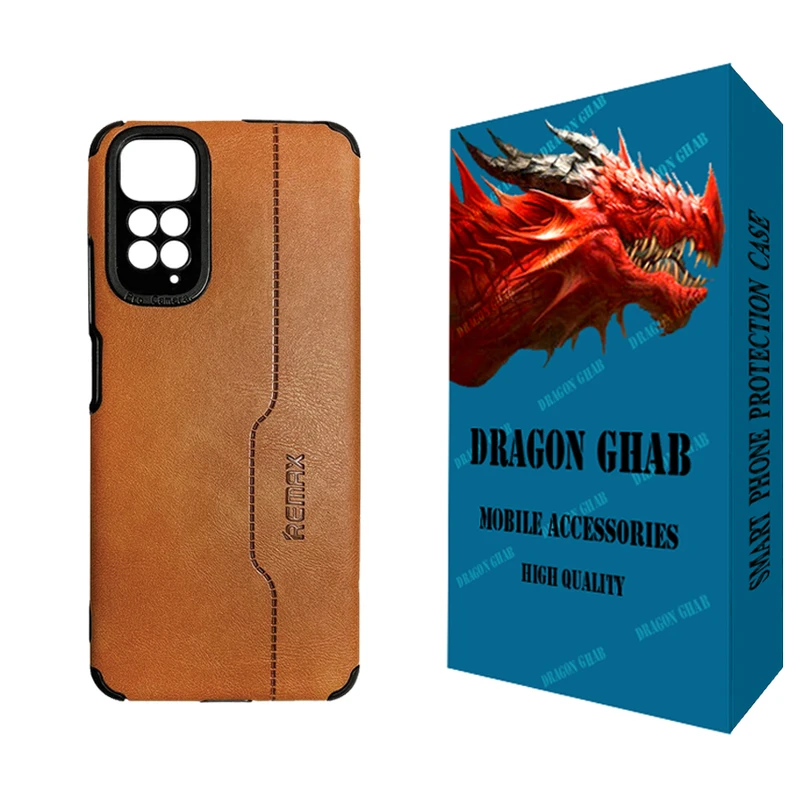 کاور دراگون قاب مدل چرم طرح REMAX مناسب برای گوشی موبایل شیائومی Redmi Note 11S