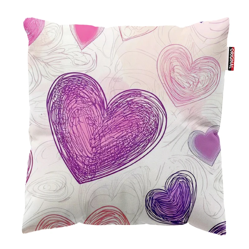 کوسن پاد آفرین طرح قلب کد 4980 سایز 40*40 سانتی متر