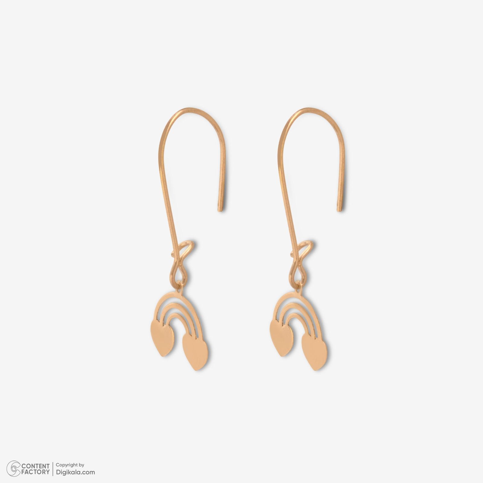 نیم ست طلا 18 عیار زنانه حافا گلد مدل قلب کد nim21 -  - 6