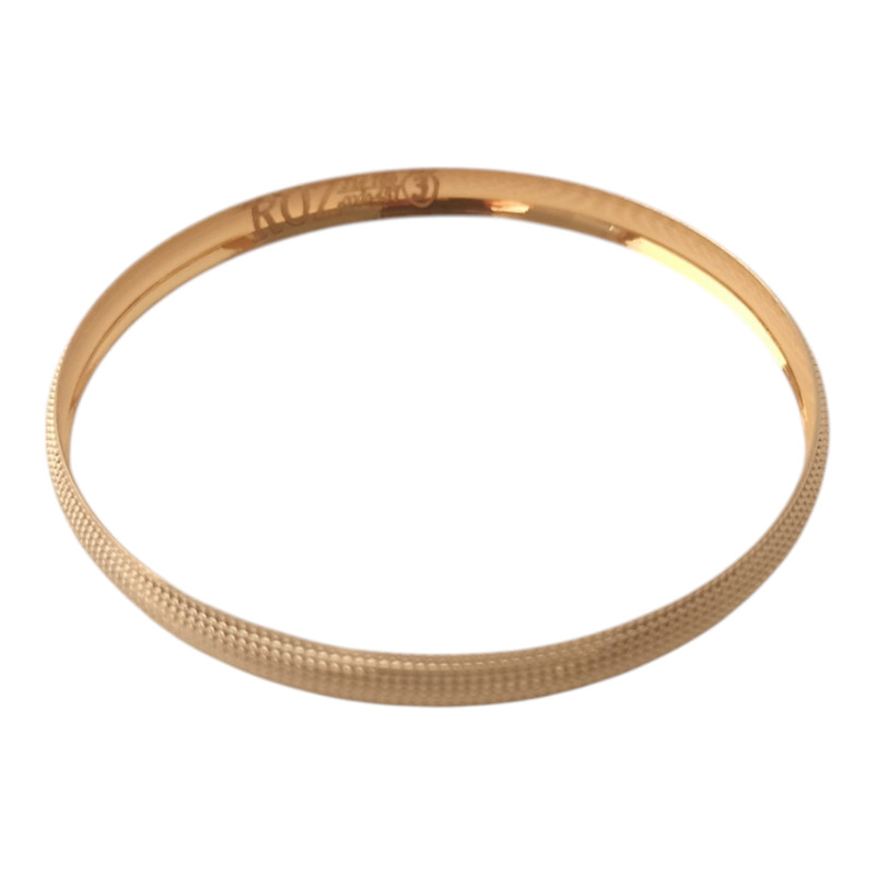 النگو طلا 18 عیار زنانه گالری طلای عیاره مدل رز شنی کد ARS03 سایز 3