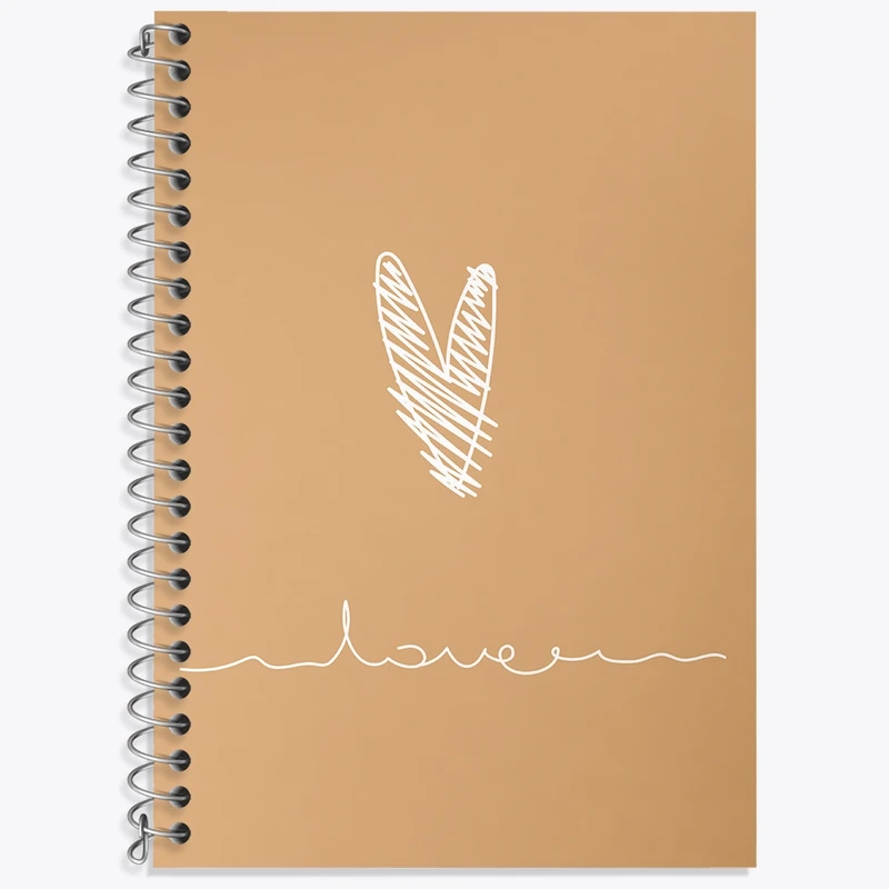 دفتر زبان 50 برگ خندالو مدل سه خط طرح مینیمال عاشقانه کد N160