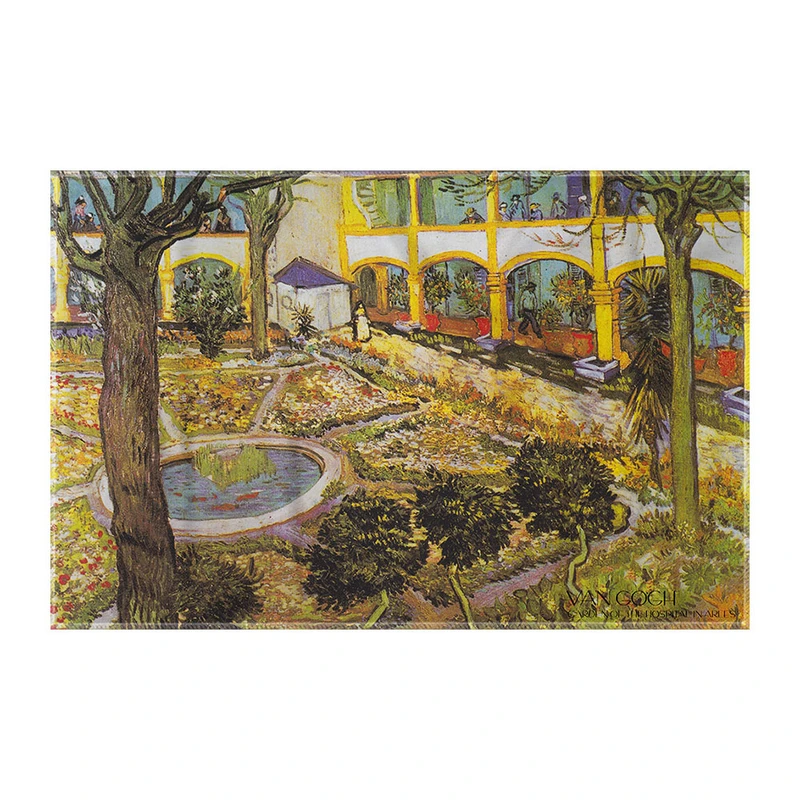 کاغذ کادو ترمه طراحان ایده مدل باغ بیماستانی در آرلس از ونگوگ کد art0071