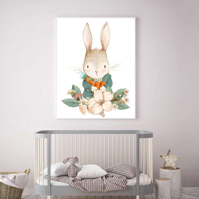  تابلو اتاق کودک و نوزاد الفاپ مدل خرگوش کد Cute Rabbit 001