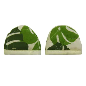 Home and Life Hansel Leaf Design Hot Pot Handle Cover 2 Pieces Pack