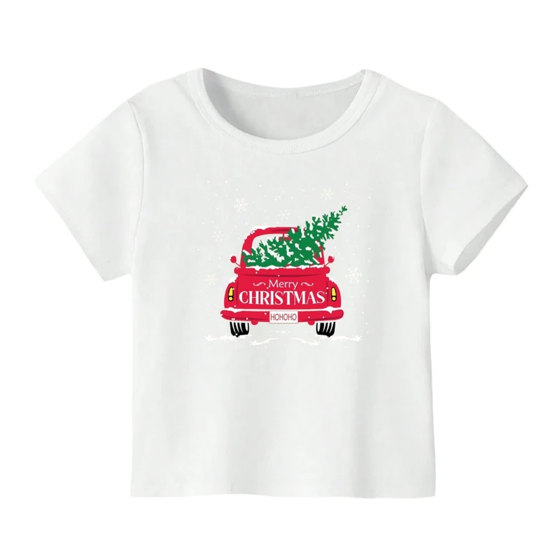 تی شرت آستین کوتاه بچگانه مدل ماشین کریسمس کد 4