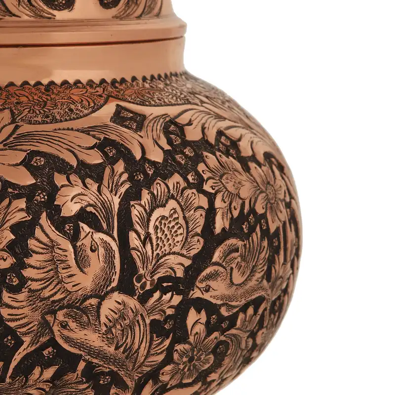 شکلات خوری قلمزنی قهرمانی طرح گل و پرنده کد 904