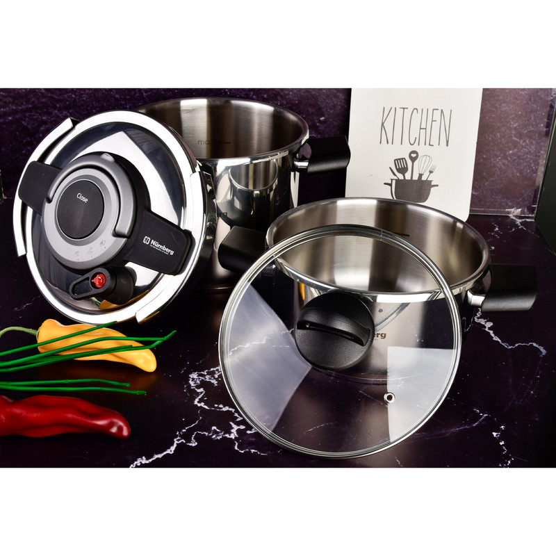 زودپز دوقلو نورنبرگ کد 129CK گنجایش 7 و 4 لیتر