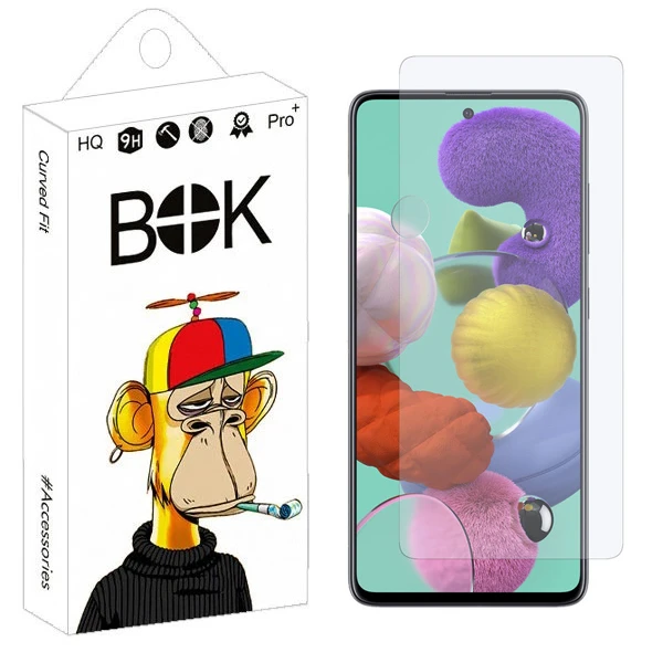 محافظ صفحه نمایش شیشه ای بوک مدل Clear مناسب برای گوشی موبایل سامسونگ Galaxy A51 / A51 5G / A52 / A52s / A53 5G / S20 FE / M31s
