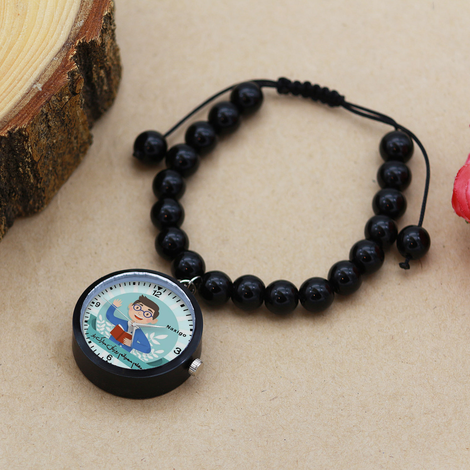 ساعت مچی عقربه ای ناکسیگو مدل روز معلم کد BF12502