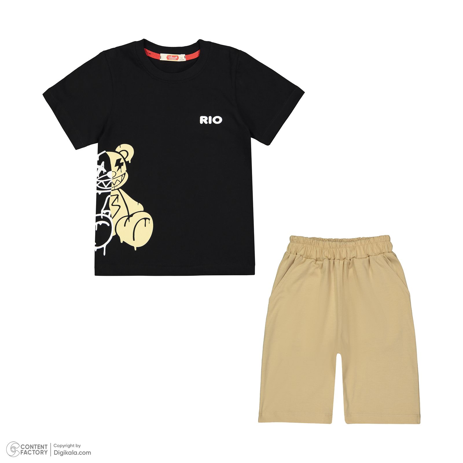 ست تی شرت و شلوارک پسرانه مادر مدل Rio - - 3