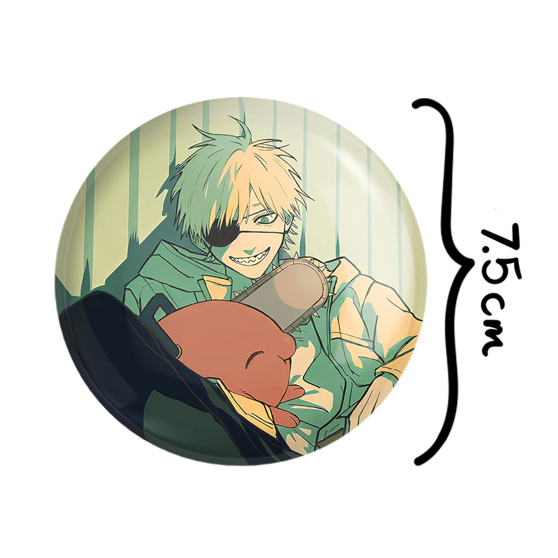 آینه جیبی خندالو طرح دنجی انیمه مرد اره ای Chainsaw Man مدل تاشو کد 17909