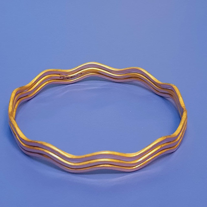 النگو طلا 18 عیار زنانه گالری یارطلا مدل آینه ای کد AL30-Z-3