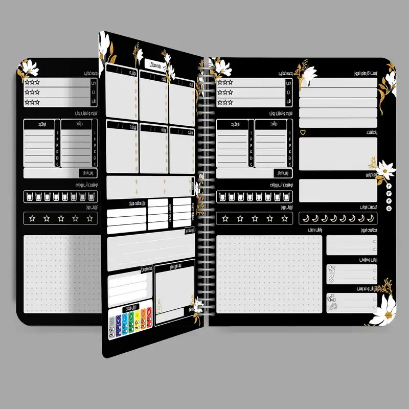 دفتر برنامه ریزی مستر راد طرح گل ساکورا مدل پلنر روزانه کد 1636 Flower