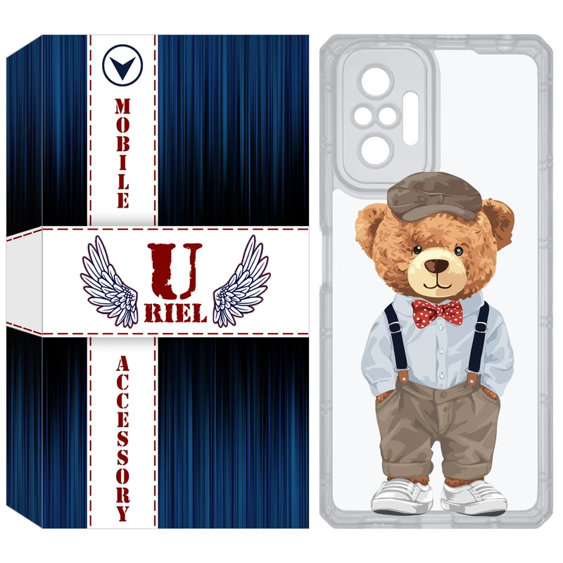 کاور یوریل مدل Clear کد 41 طرح تدی مناسب برای گوشی موبایل شیائومی Redmi Note 10 Pro / Note 10 Pro Max