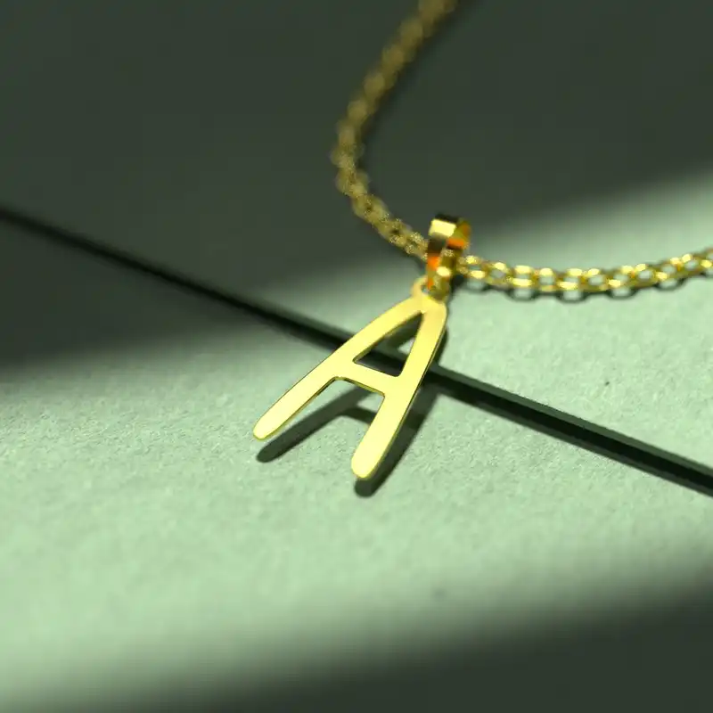 گردنبند طلا 18 عیار زنانه مدوپد مدل حرف A کد H3-1-1573