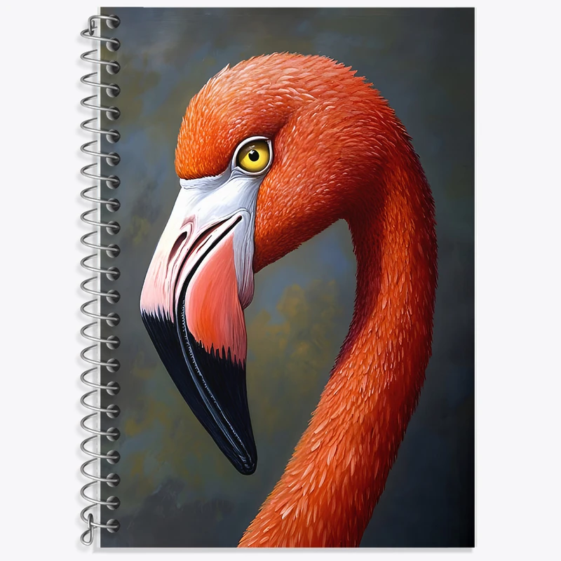 دفتر زبان 50 برگ خندالو مدل دو خط طرح فلامینگو کد F6505