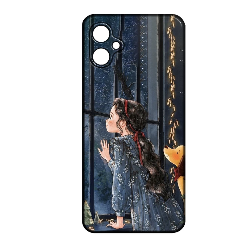 کاور طرح دخترانه کد 4 مناسب برای گوشی موبایل سامسونگ Galaxy A07