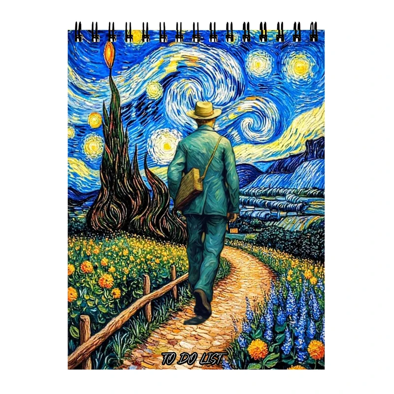 دفتر برنامه‌ریزی 60 برگ مدل ونگوک و شب پرستاره کد 0070