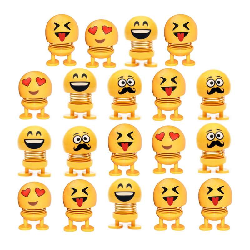 عروسک فنری طرح ایموجی مدل DINA کد 704 مجموعه 19 عددی