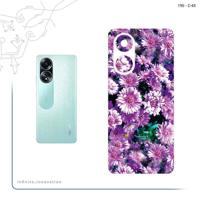 برچسب پوششی ماهوت مدل Purple_Flower مناسب برای گوشی موبایل اپو A58 4G