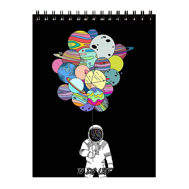 دفتر برنامه ریزی 50 برگ طرح فضانورد و ماه کد 3016